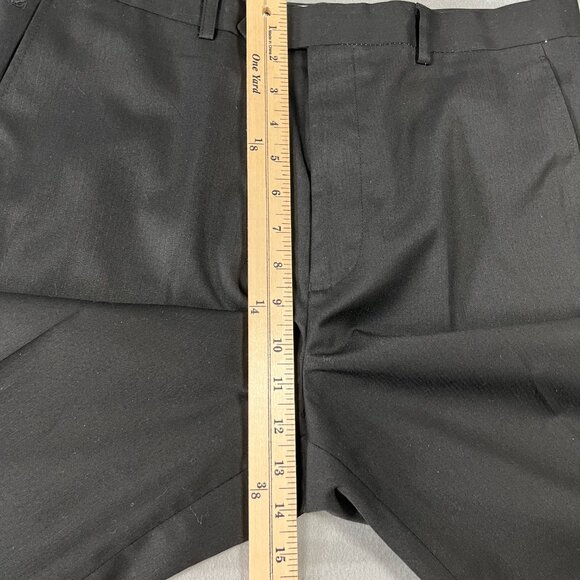 Ermenegildo Zegna Pants Mens Size 34 Black Wool Blend Career Designer Preppy - Picture 9 of 13